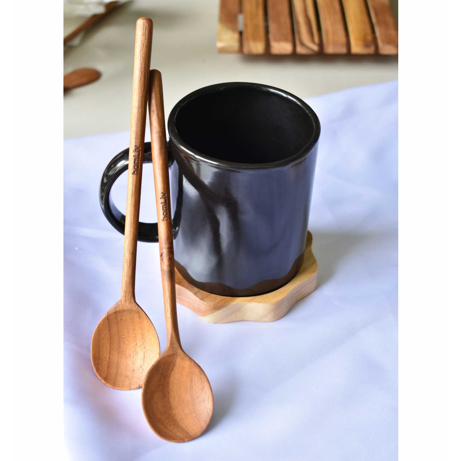 Jual homLivSendok Korea Munela Foodgrade Wooden Korean Spoon