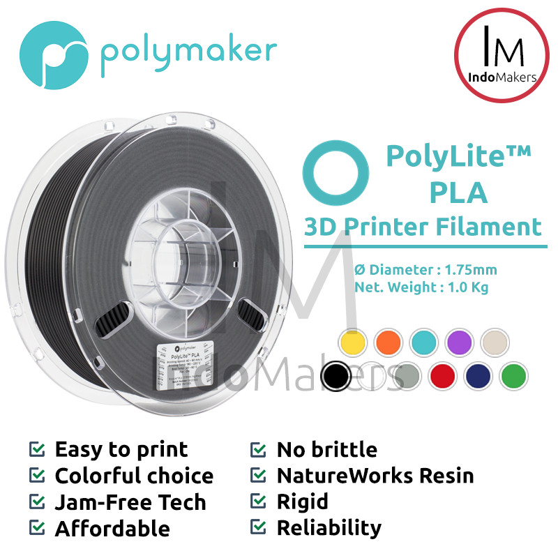 Jual Polymaker PolyLite PLA Biodegradable 3D Printer Filament