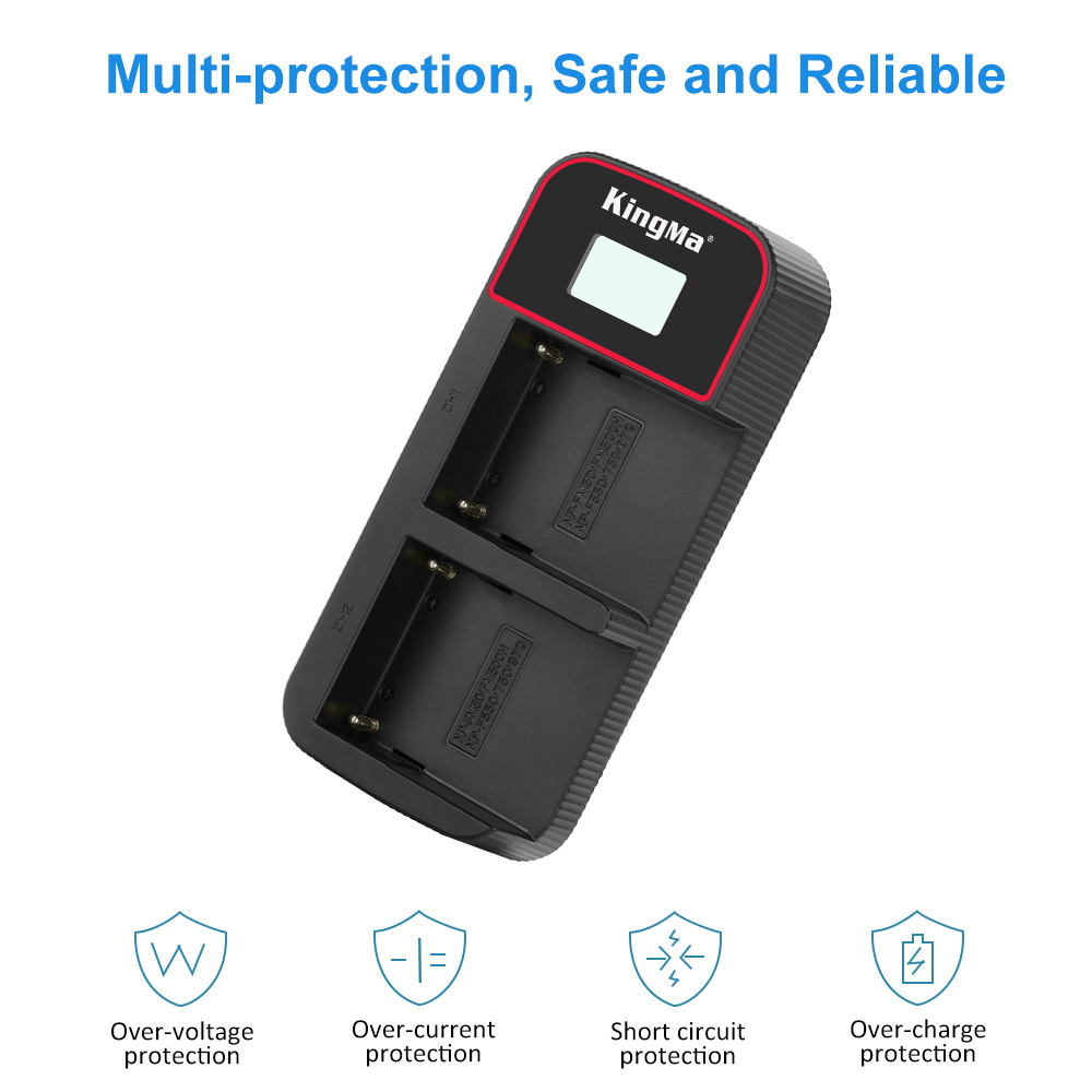 KingMa Charger Baterai 2 Slot for Sony NP-F970 F750 F550 FM500H FM50 - BM058-F550