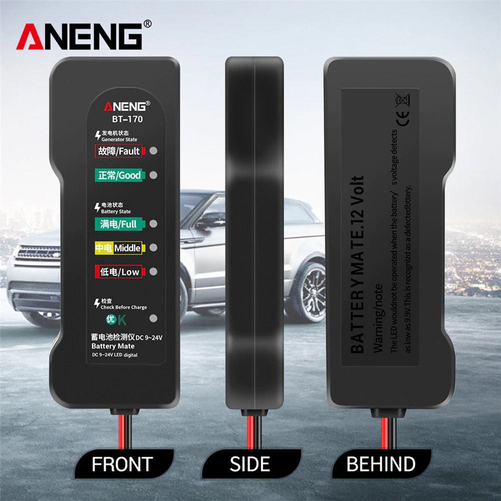 ANENG Tester Accu Car Battery Detector 12V Analyzer Fault - BT-170