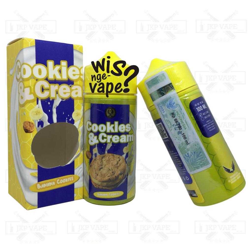 Jual Cookies & Cream V3 Banana Cookies 100ml Liquid Vape