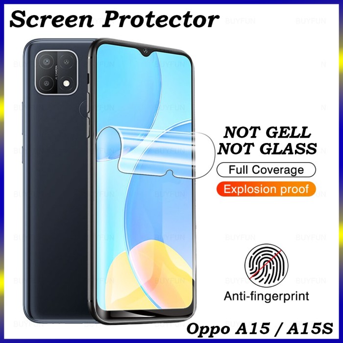 Screen Protector Oppo A15 / A15S Anti gores Not Tempered Glass