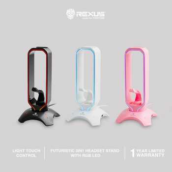Jual Rexus Headset Stand Bungee J3 RGB with USB Hub