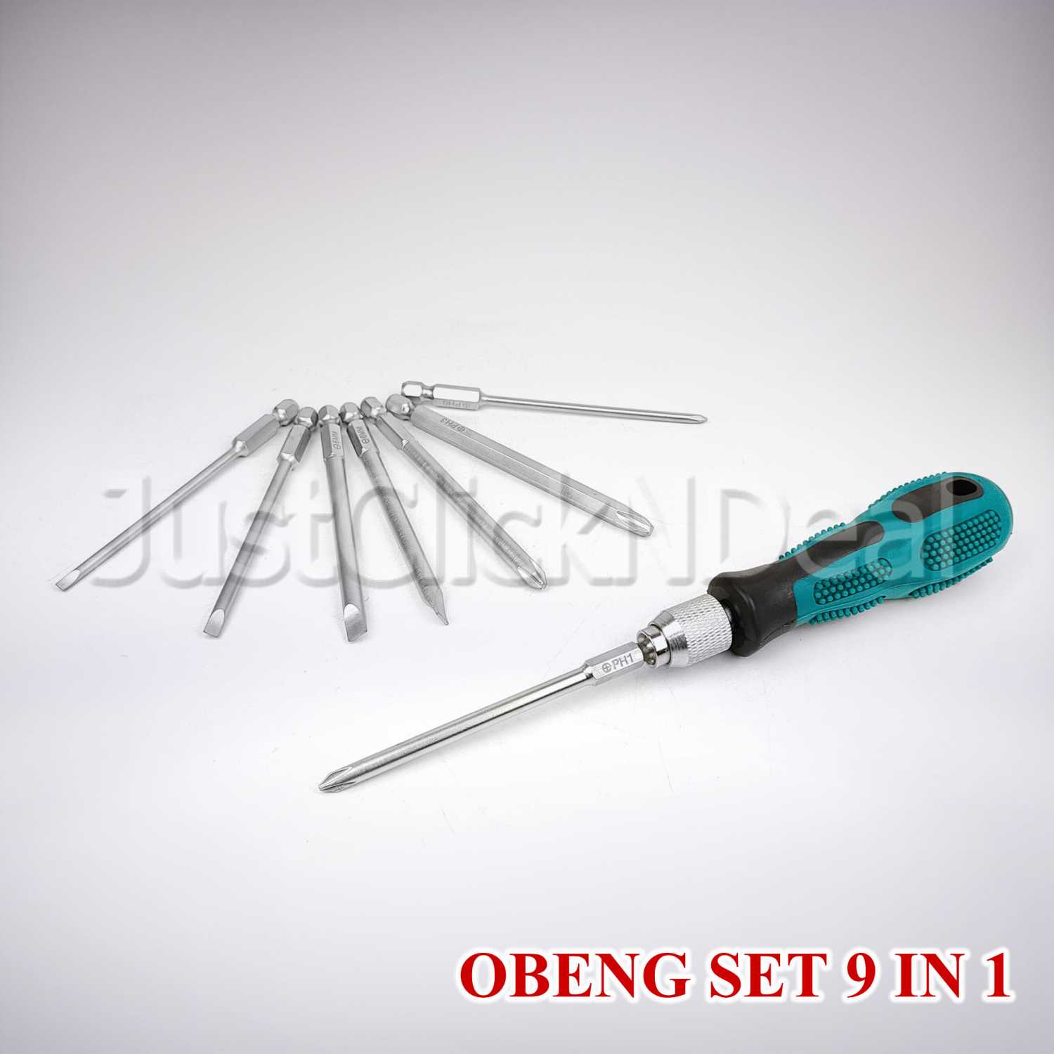 Jual Obeng Set 2026 9 IN 1 Plus Minus Magnet Gagang Karet