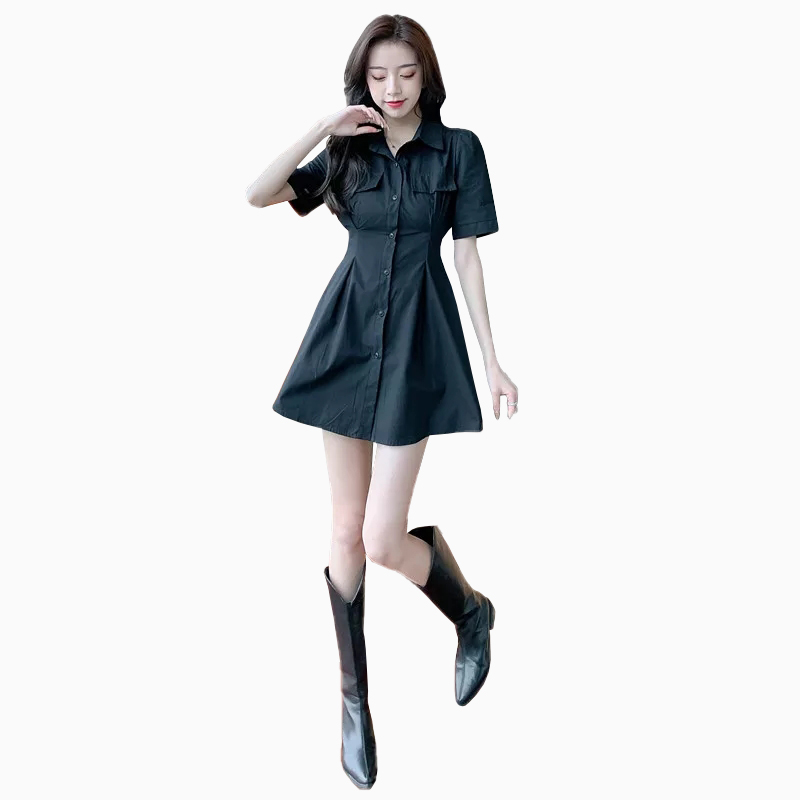 Tunik Kemeja Lengan pendek gaya korea model terbaru - Jfashion Marsha