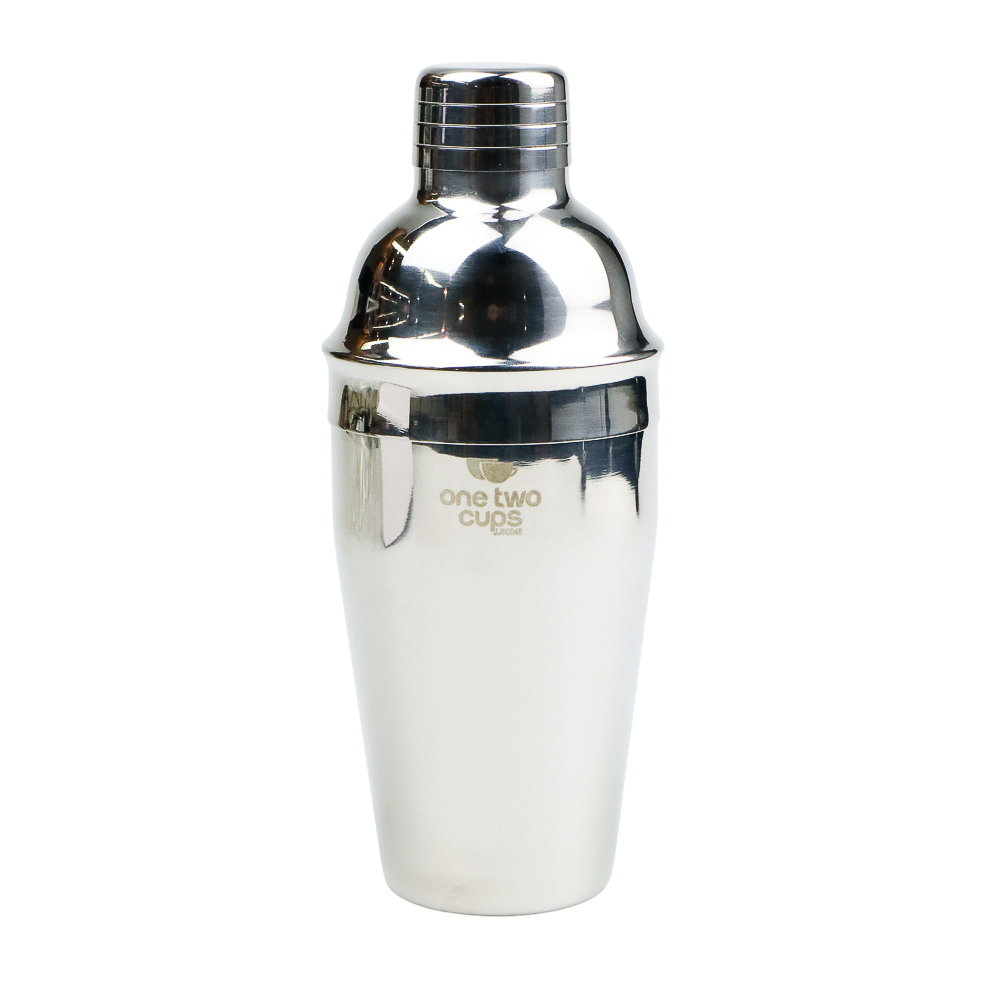 One Two Cups Cocktail Shaker Bartender Boston Style Stainless Steel - JJ60048