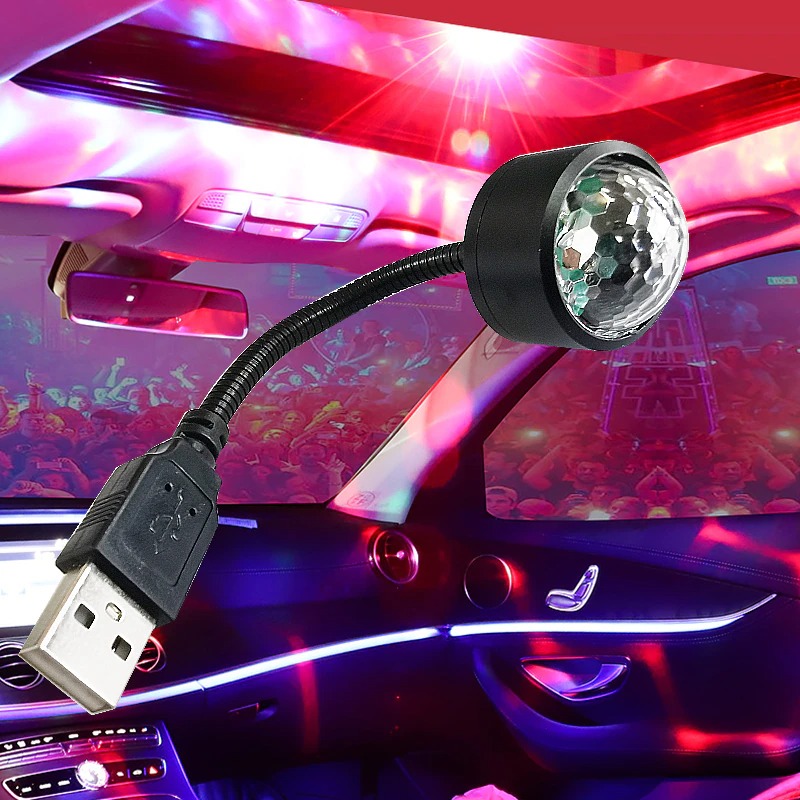 ACNF Lampu Mini LED Proyektor Interior Mobil RGB USB Plug 5V - M9
