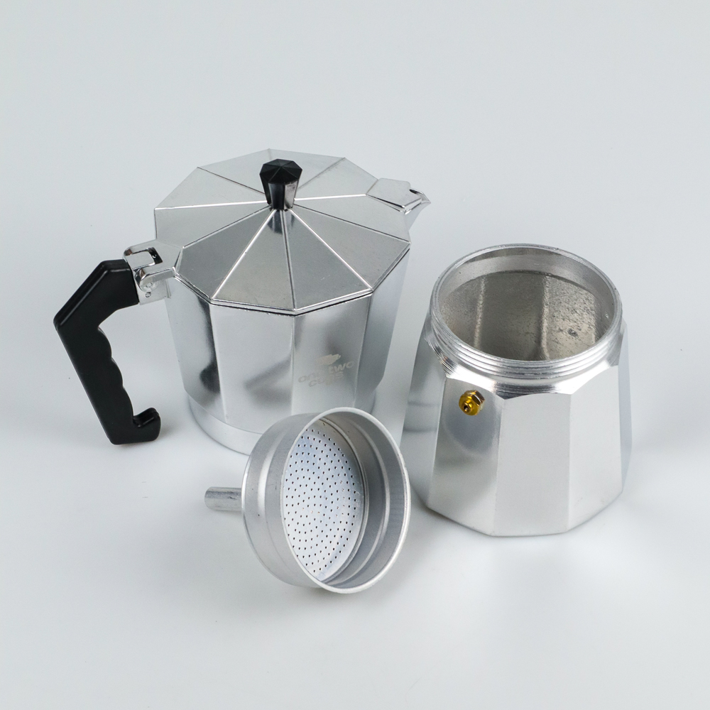 One Two Cups Moka Pot Espresso Coffee Maker Stovetop 9 Cup 450ml - JF112
