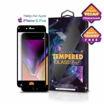 Tempered Glass iPhone 6 Plus Full Cover Black - Premium Glass Pro