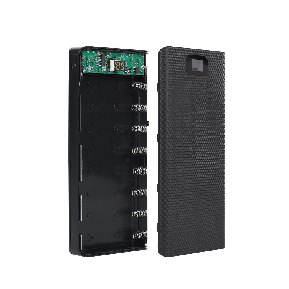Kebidu Power Bank DIY Case Digital Display Dual USB Port 8 PCS 18650 - C18