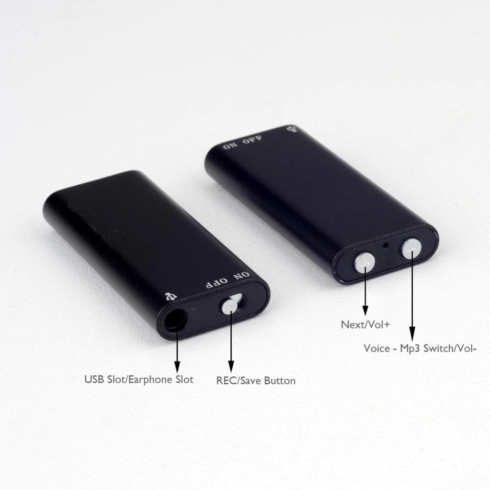 Savetek Perekam Suara Hyperbolic Mini Digital Voice Recorder 8GB - GX-R01