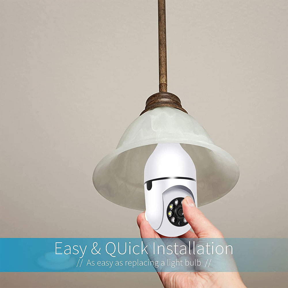 YILOT Kamera CCTV Bohlam WiFi IP Camera IR Motion Sensor E27 2MP 1080P - YS-2303