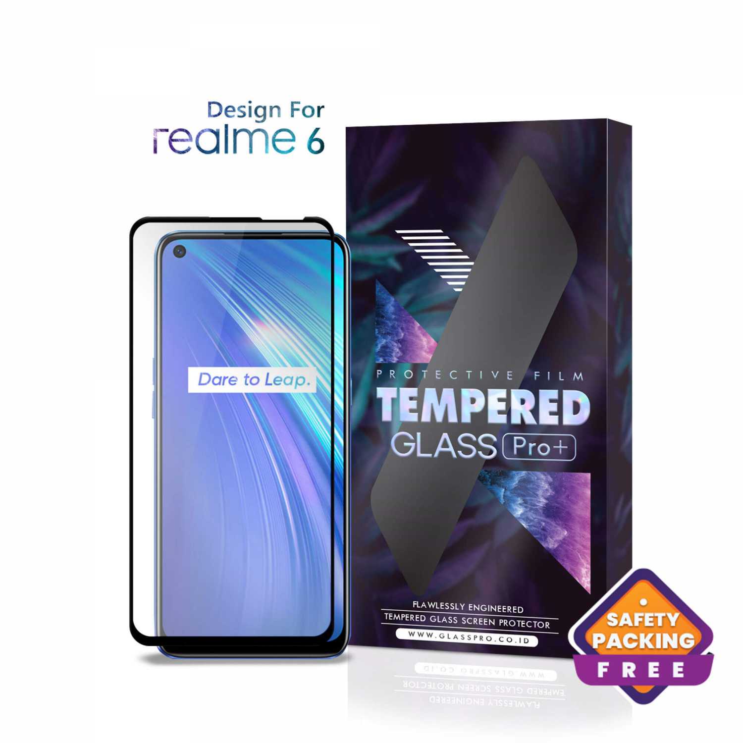 Jual Tempered Glass Realme Full Cover Black Premium Glass Pro