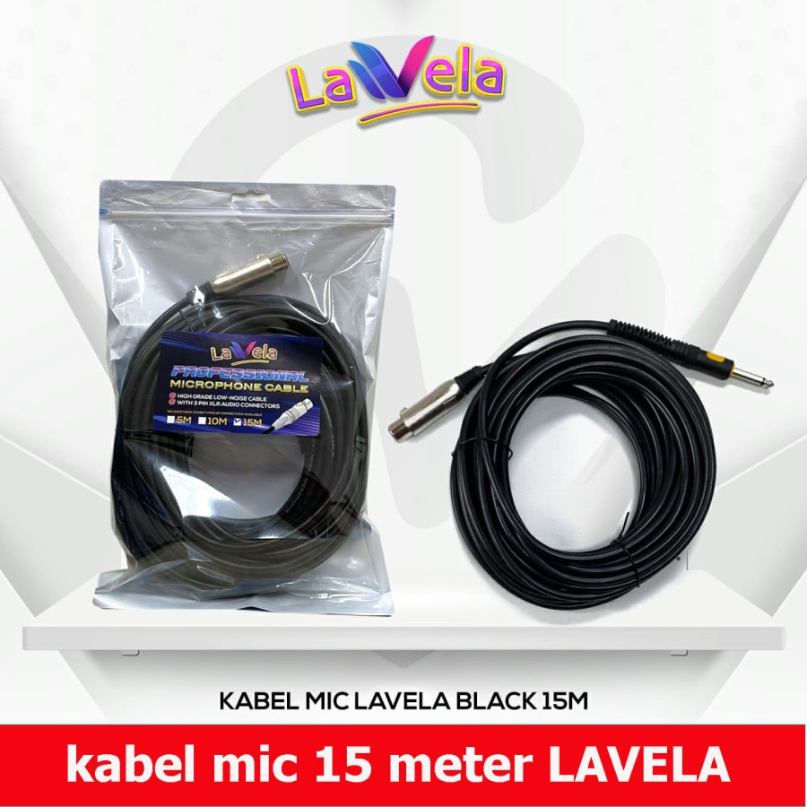 Kabel Mic LAVELA 15m Kabel Microphone Professional Microphone Cable