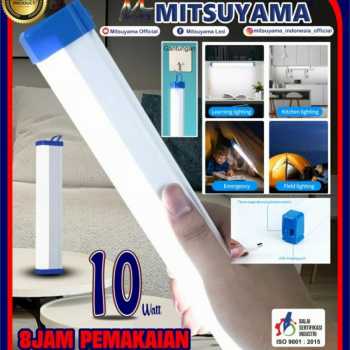 Lampu Belajar 10w MS-E7610 mitsuyama emergency cas Neon LED portable