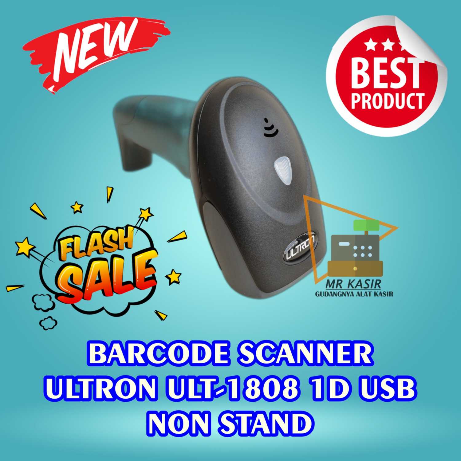 Jual ULTRON Barcode Scanner ULT 1808 1D USB ULT1808 ULT1808 NON