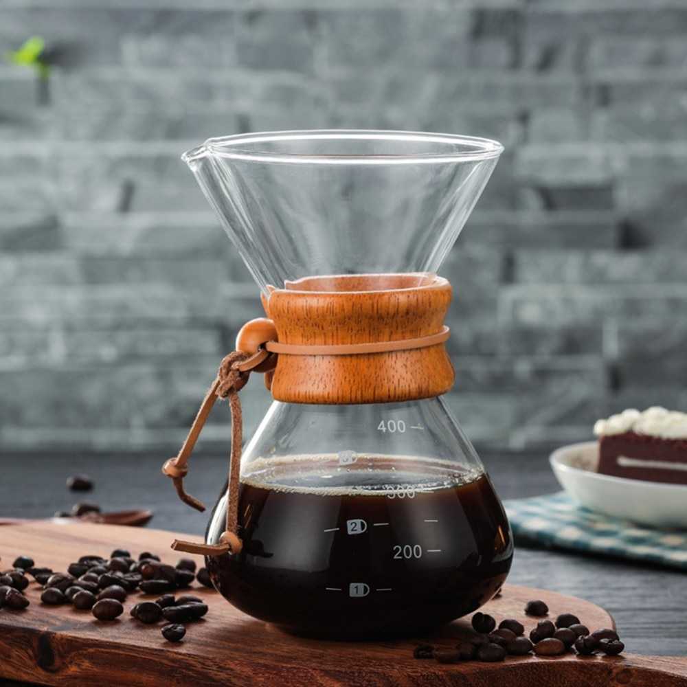 One Two Cups Coffee Server Chemex Drip Pour Over Borosilicate Glass - SE110
