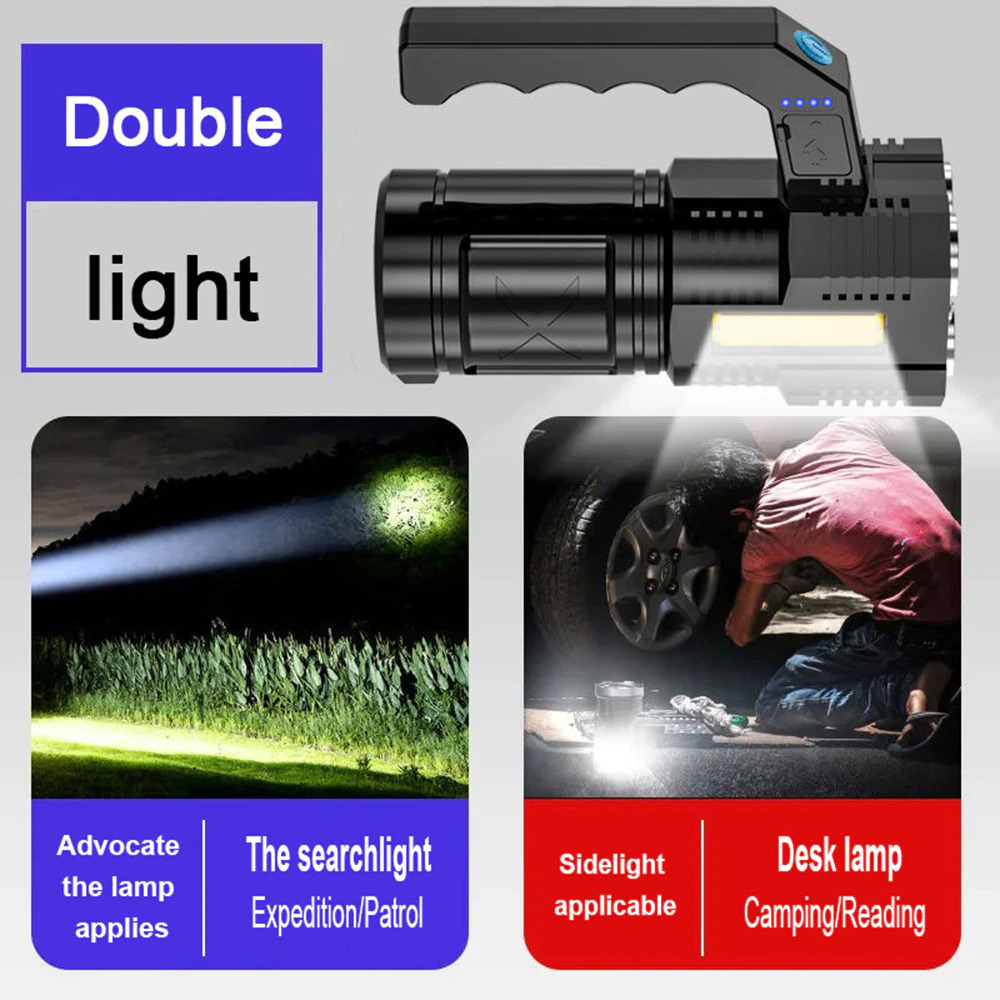 TaffLED Senter Darurat Flashlight Rechargeable LED and COB 1200mAh - SL16