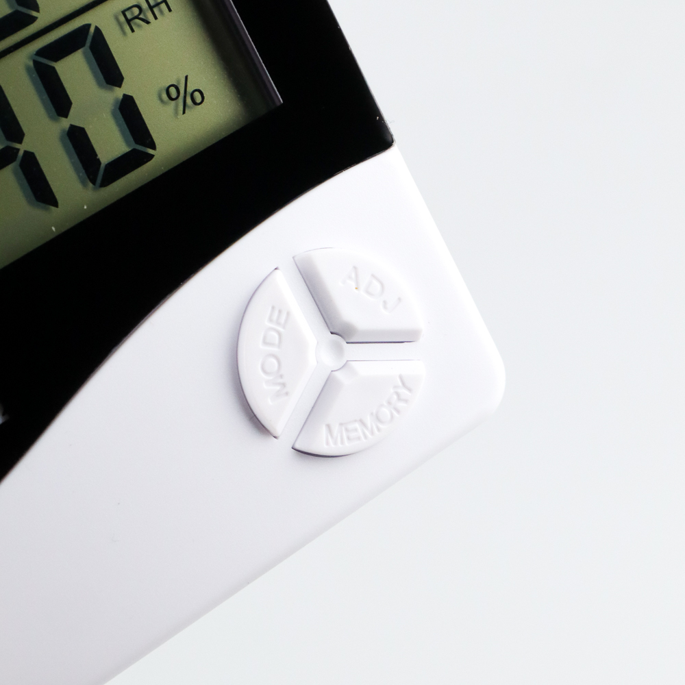 Taffware Alat Pengukur Suhu Humidity Digital Temperature Meter Clock - HTC-2