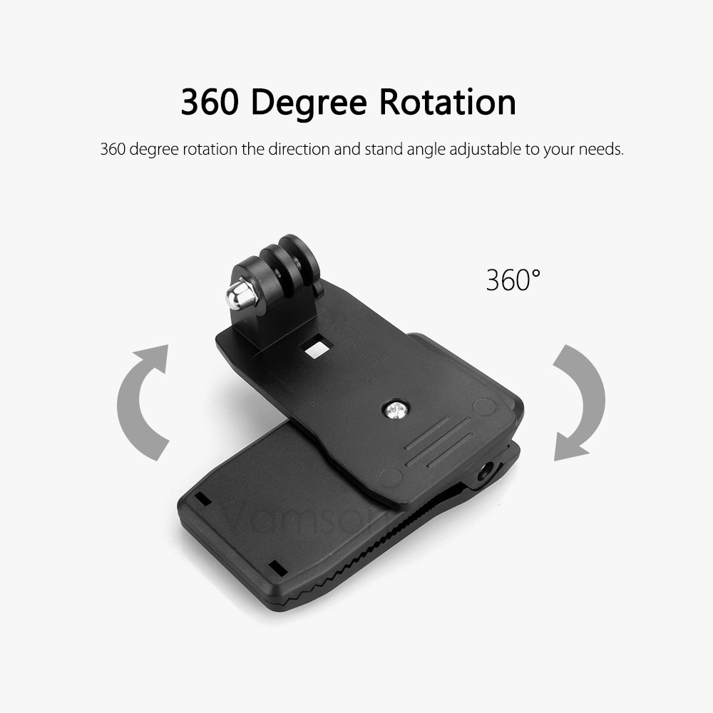 Vamson Clip Clamp Mount 360 Rotary with Smartphone Holder for GoPro - VP512