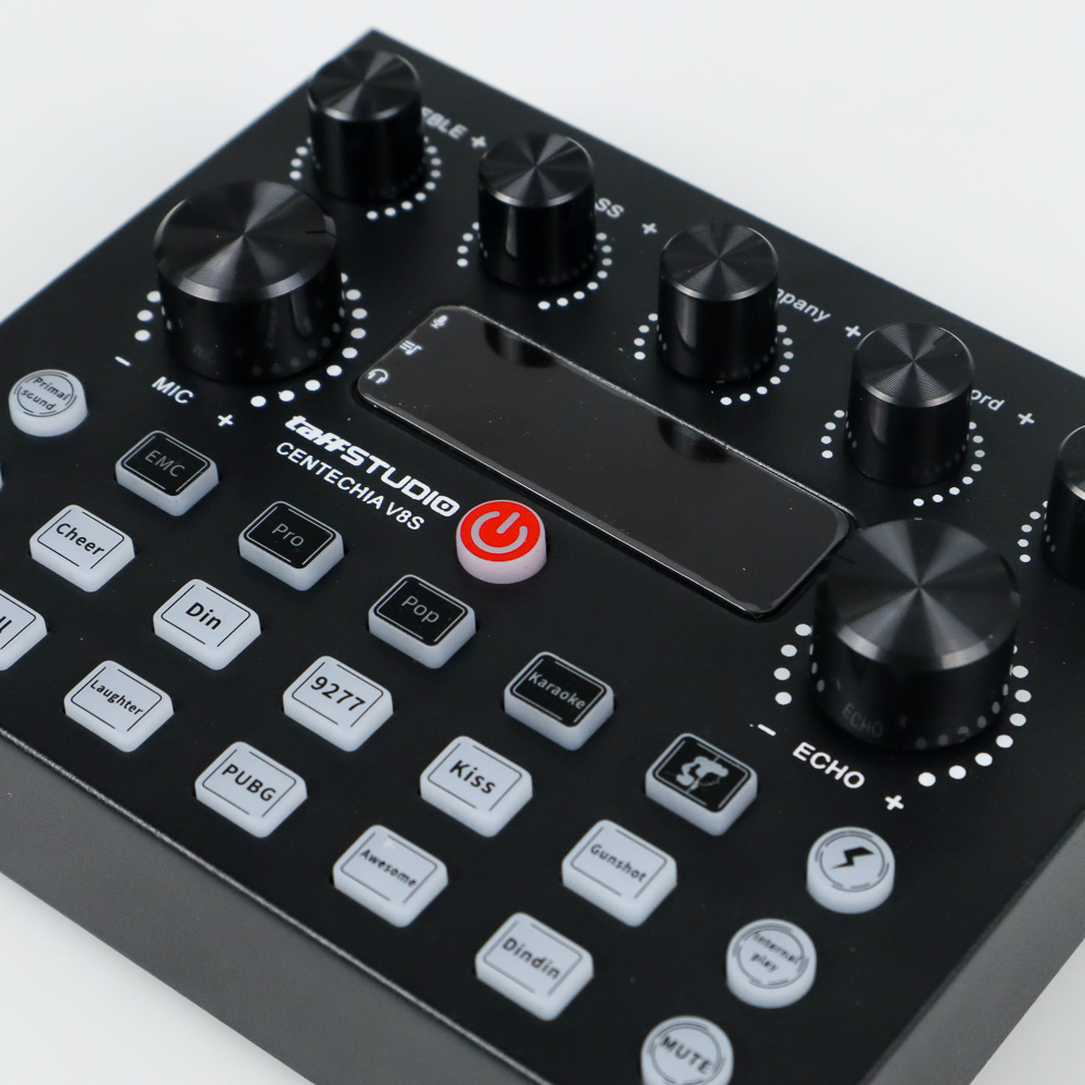 TaffSTUDIO Mixer USB External Sound Card Bluetooth Amplifier - V8S