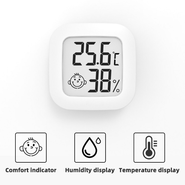 DIZAINLIFE Thermometer Hygrometer Digital LCD Display - CX-0726