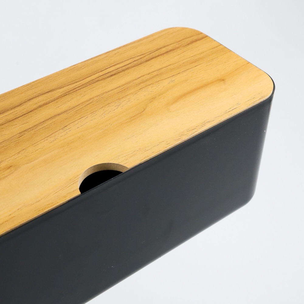 CARPRIE Kotak Kayu Organizer Manajemen Kabel Charger - FT-100