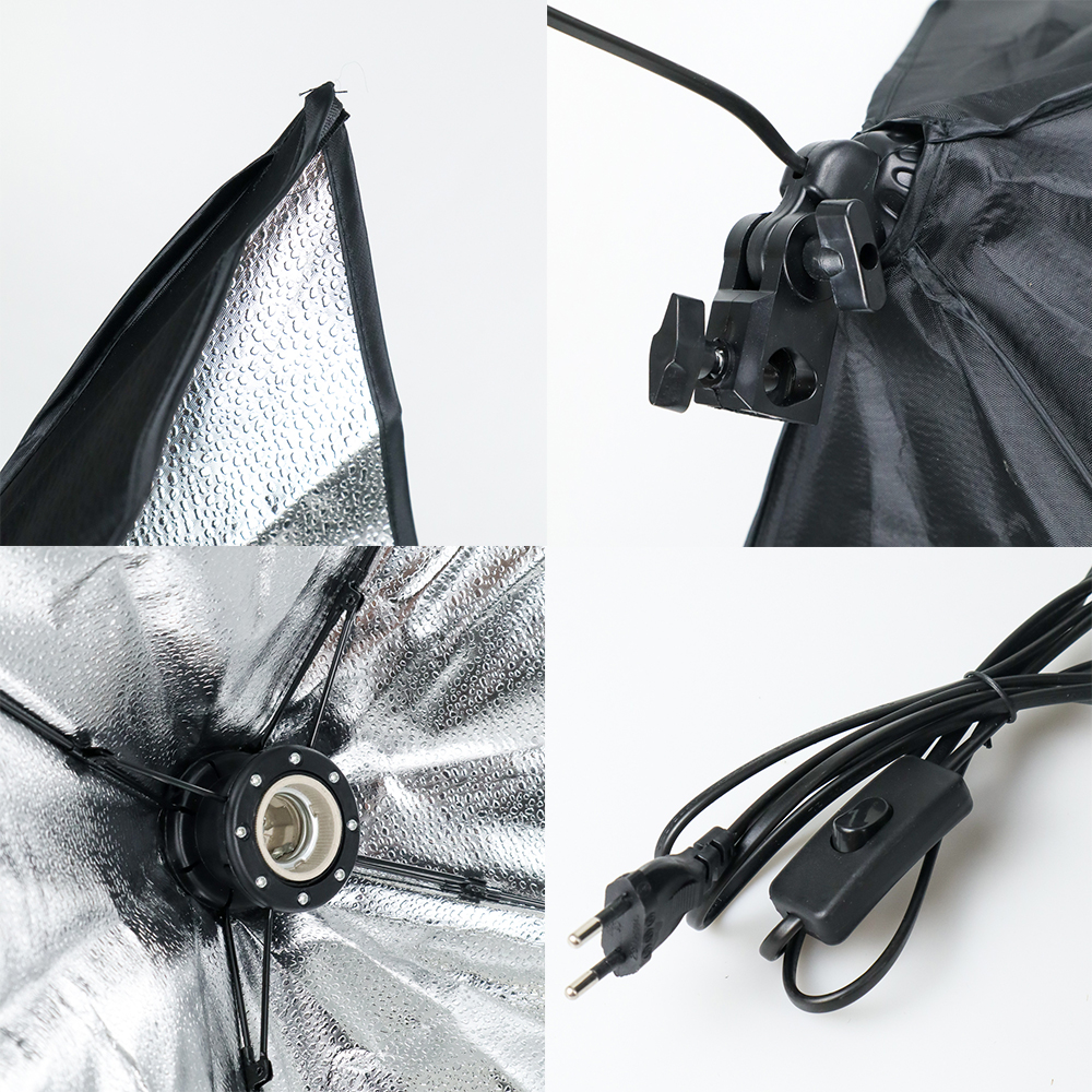 TaffSTUDIO Payung Softbox Reflektor 50x50cm E27 Single Socket - LD-TZ206