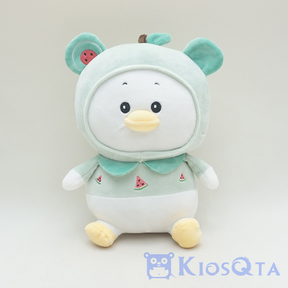 boneka bebek lucu cute duck kostum hoodie semangka hijau small