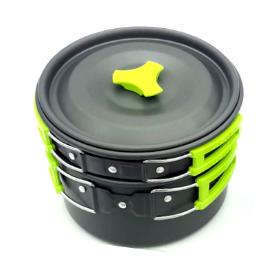 AstaGear Alat Masak Outdoor Camping Nesting Cooking Aluminium 7 in 1 - DS-308