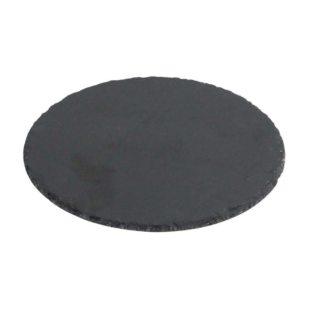 XYZLS Piring Makan Steak Western Round Dish Plate BBQ Natural Stone - XT33