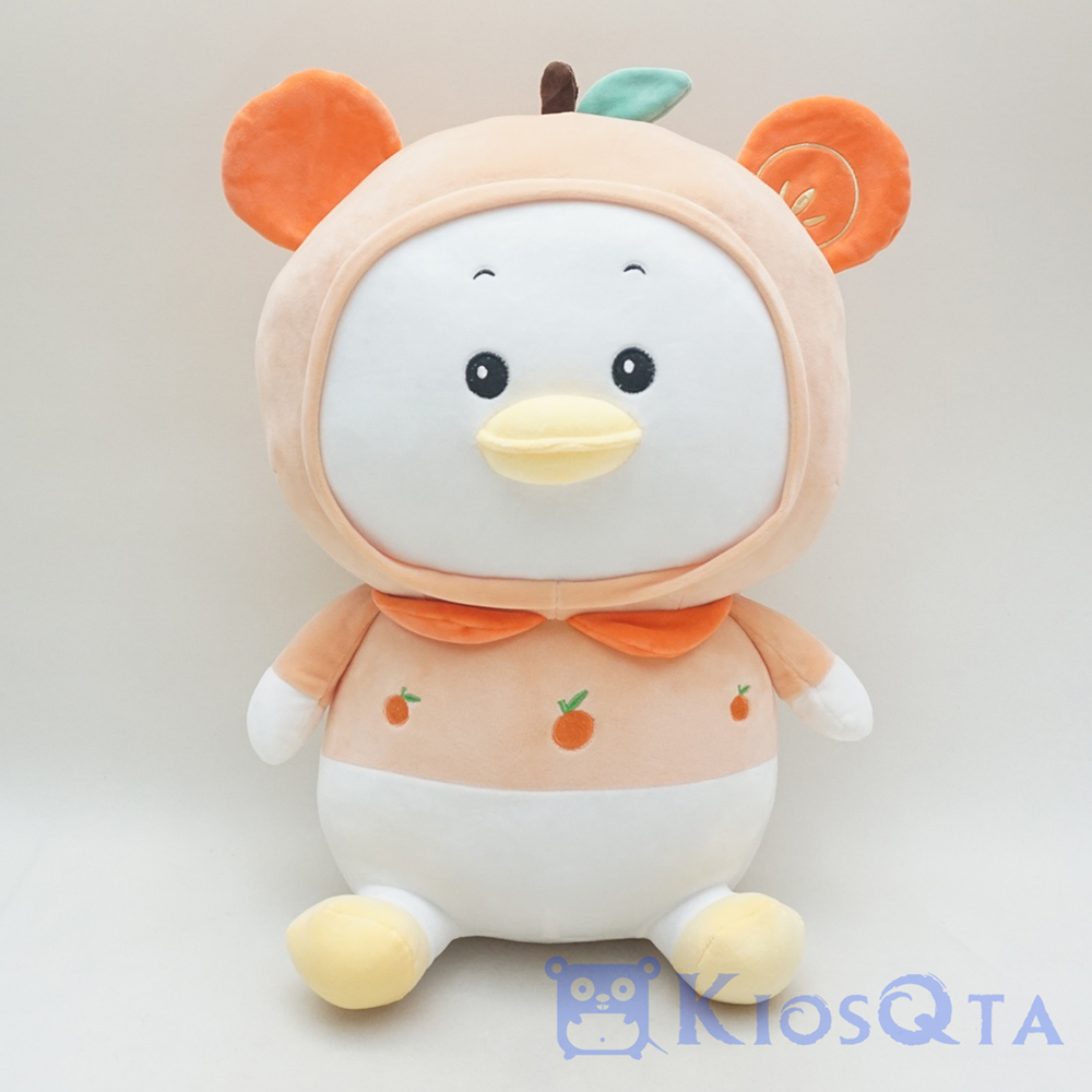 boneka bebek lucu cute duck kostum hoodie jeruk orange large