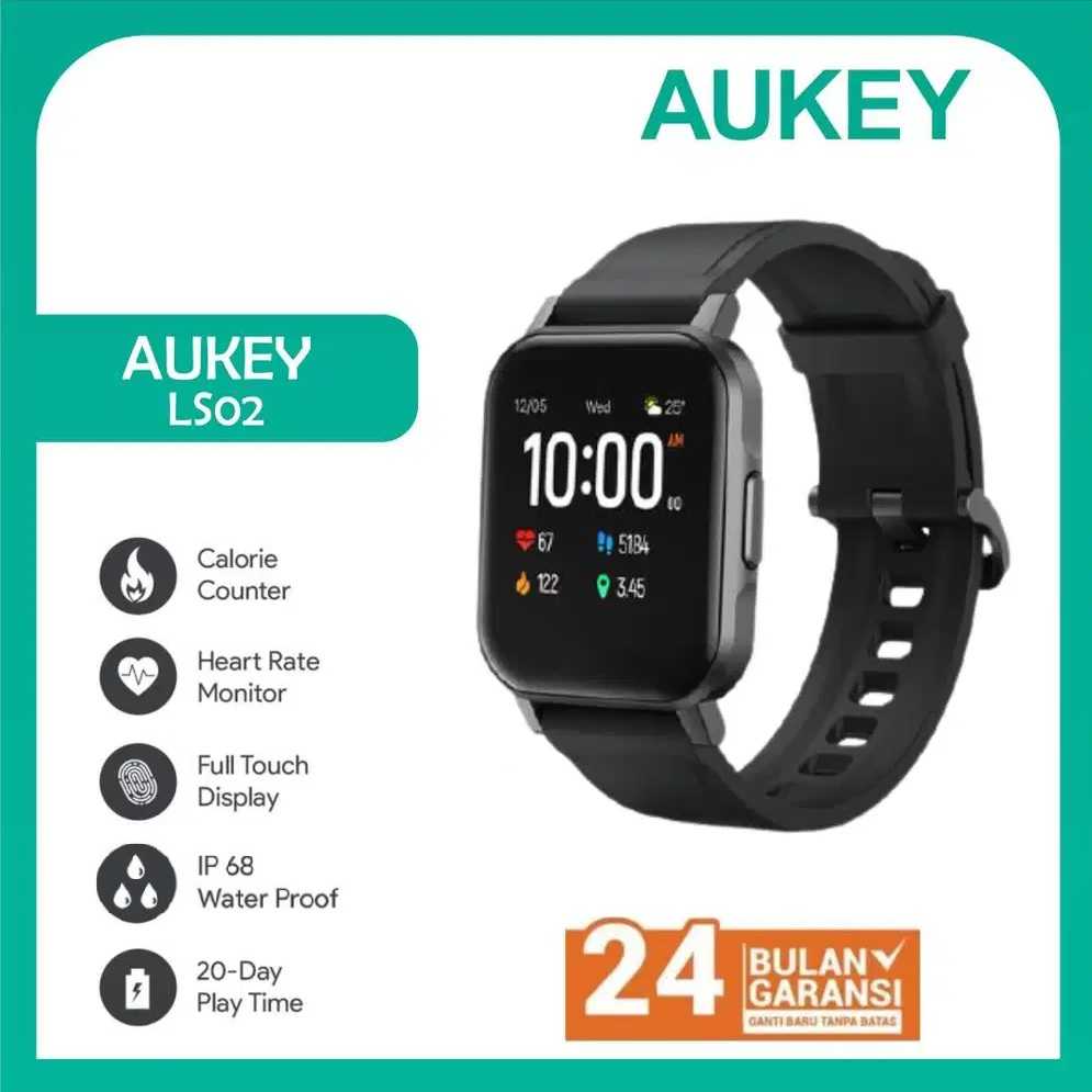 Jual AUKEY LS02 Smartwatch Fitness Tracker Waterproof Heart