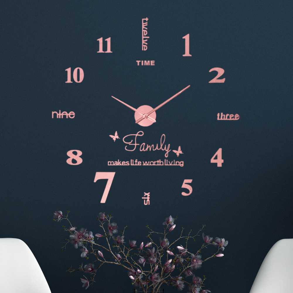 Jual TaffHOME Jam Dinding Besar DIY Giant Wall Clock 100cm