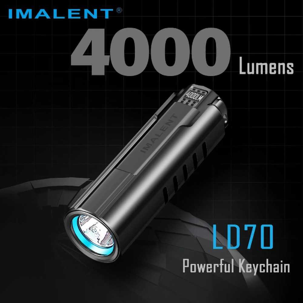 Lampe Torche EDC Imalent LD70 4000 Lumens - Rechargeable étanche IPX8 - Portée 203m