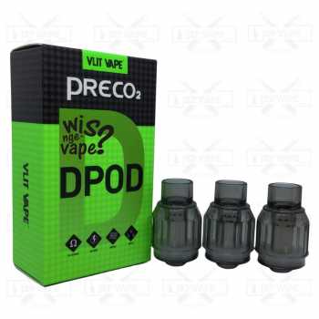 PRECO 2 DPOD 3.5ML 24MM - POD REFILL TANK AUTHENTIC BY VLIT VAPE