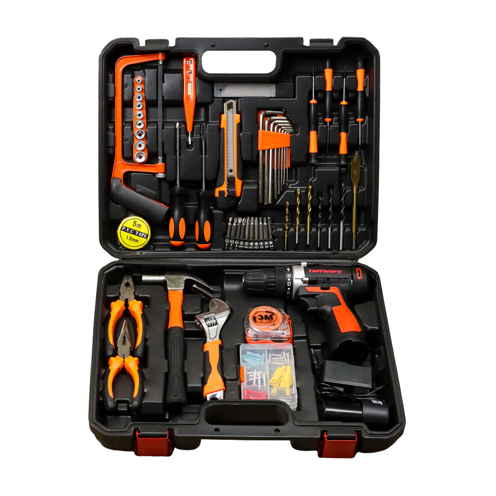 Taffware Alat Set Bor Listrik Palu Tang Obeng Kunci Inggris 57 in 1 - TZ168