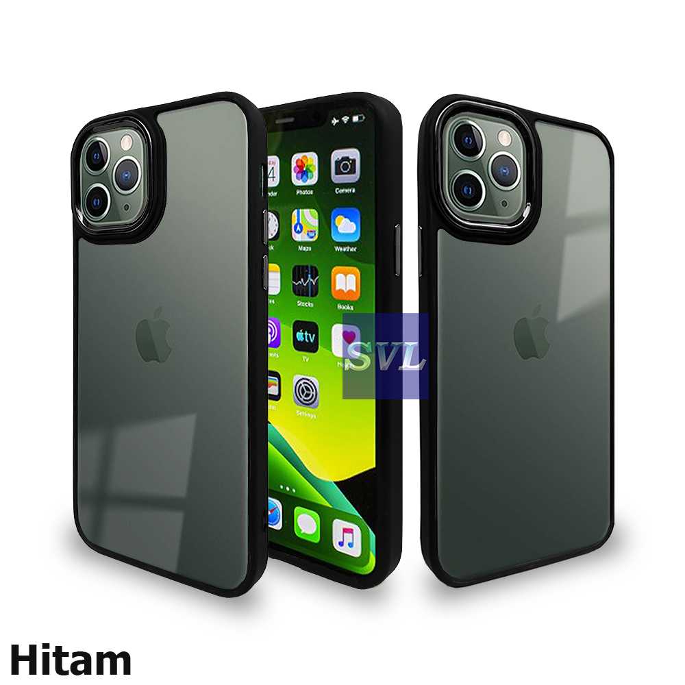 Jual Case Iphone 11 Pro Max Hybrid Chrome Transparant Clear