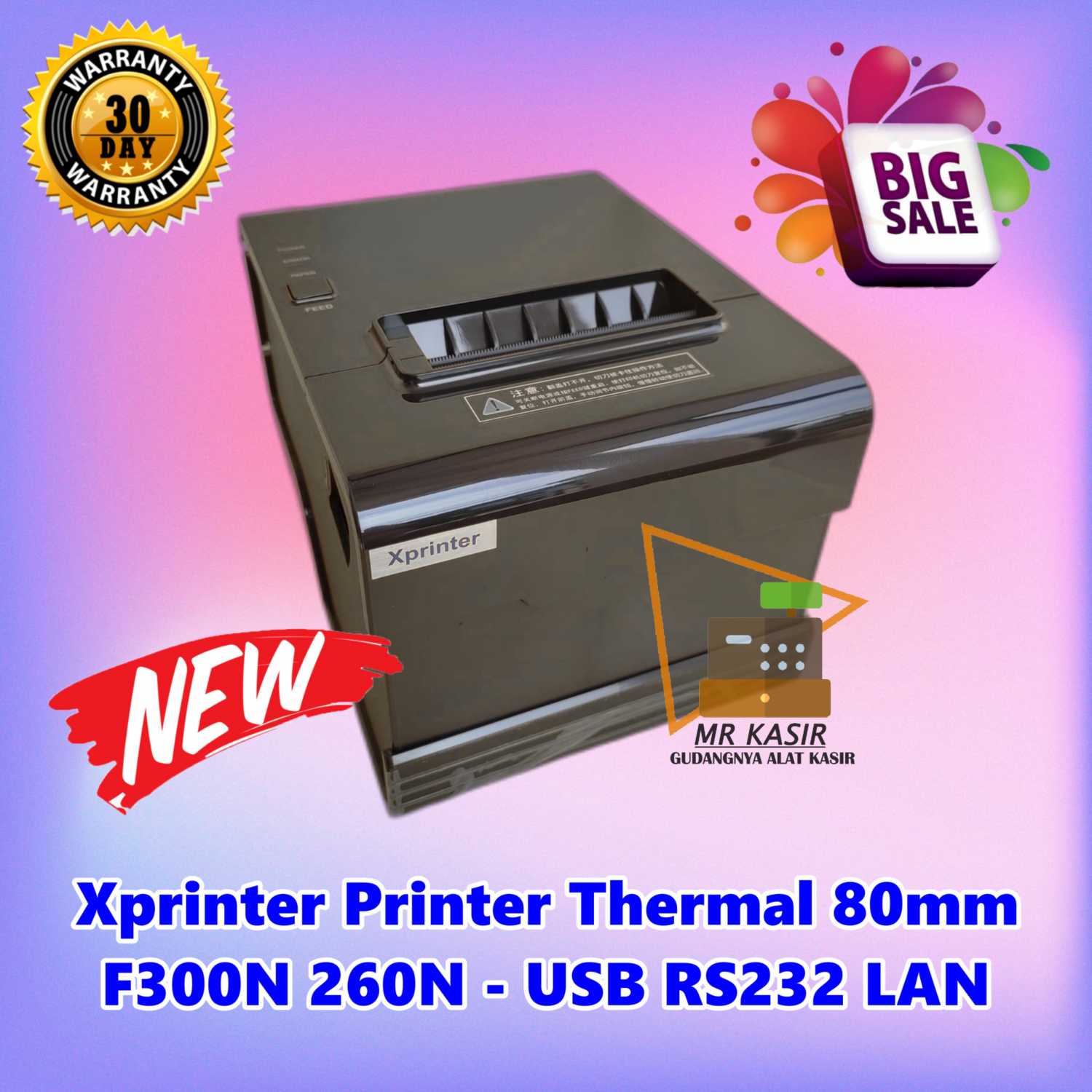 Jual Xprinter Printer Thermal 80mm F300N 260N USB RS232 LAN