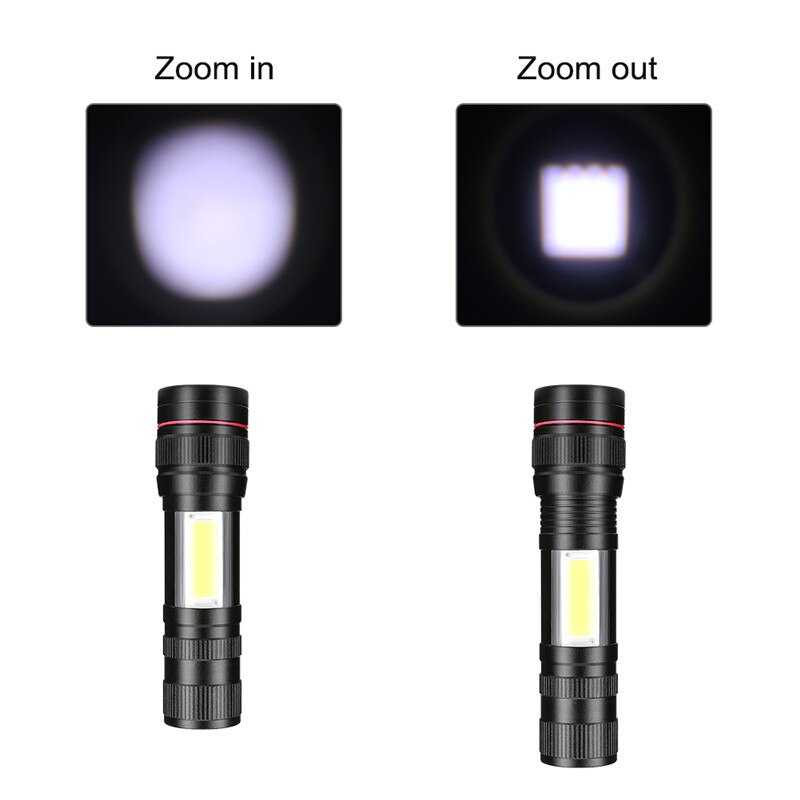 TaffLED Senter LED USB Rechargeable XPE-T6 dan COB 200 Lumens - 1520