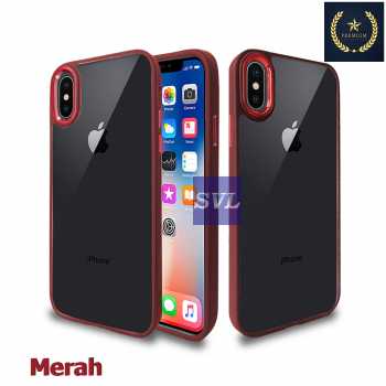 Jual Case Iphone XS Max Hybrid Chrome Transparant Clear Casing