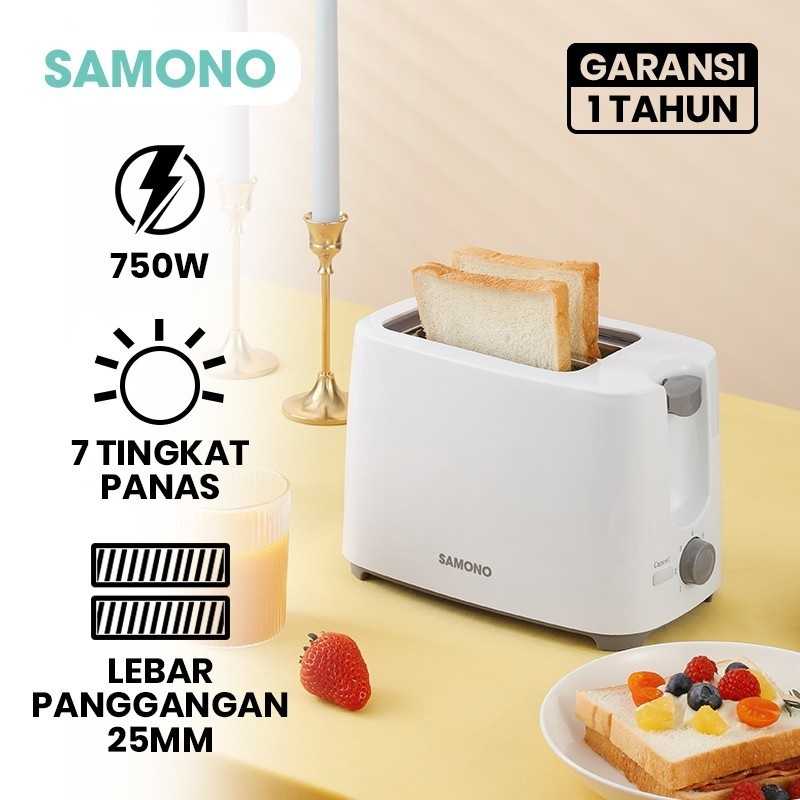 Jual Samono Toaster Pemanggang Roti SWTW750 Garansi 1 tahun