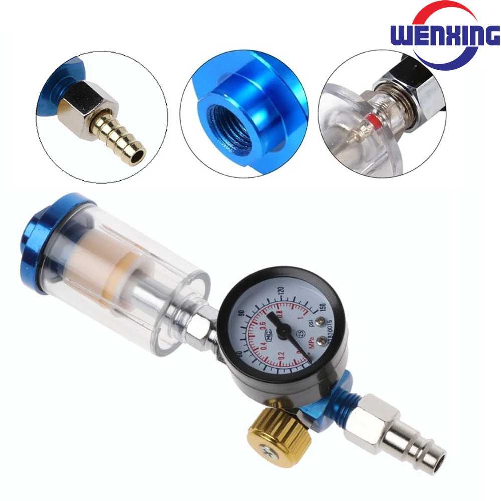 Jual Spray Gun Air Regulator Gauge Mini Air Control Unit Single