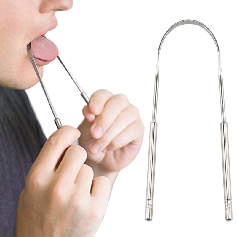 LEKGAVD Pembersih Lidah Bau Mulut Tongue Scraper Stainless Steel - L01