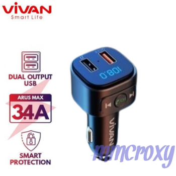 Jual Vivan VBT01 Car Charger Bluetooth 