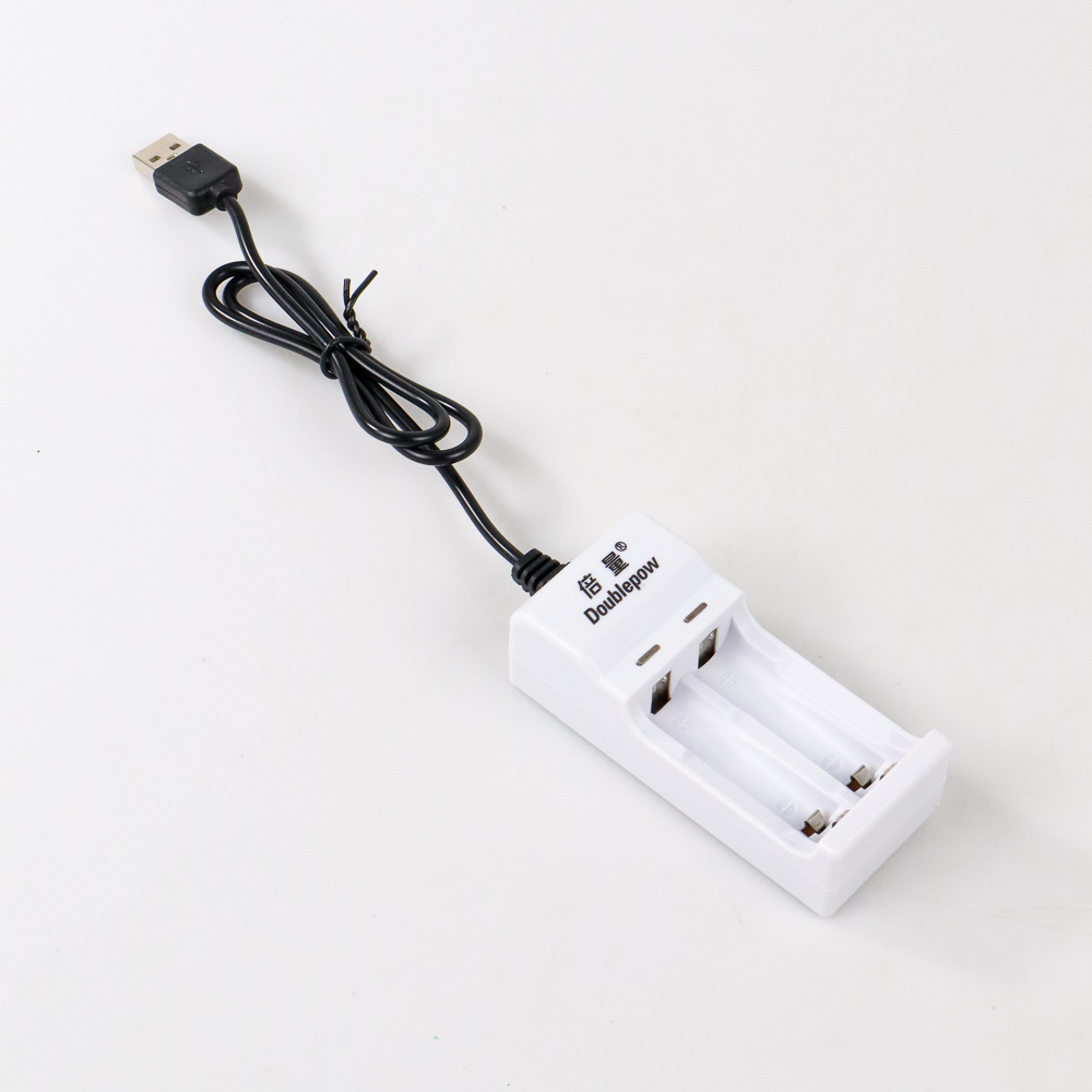 Doublepow Charger Baterai 2 Slot for AA AAA Ni-MH Ni-CD with LED - DP-U21