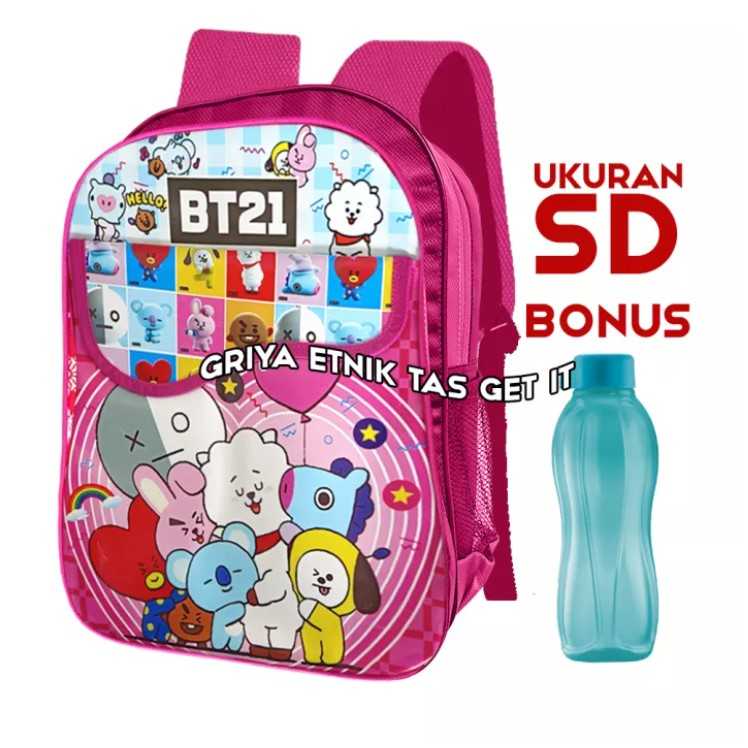 Jual Tas Sekolah Anak Perempuan SD Gratis Botol Minum Tas