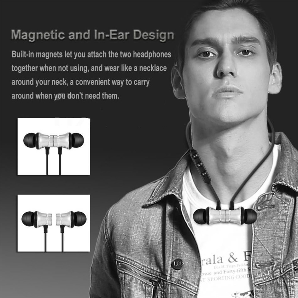 CUGUU Earphone Neckband Sweatproof Bluetooth 4.1 with Mic - XT11