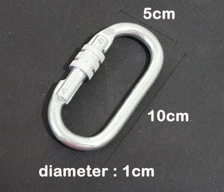 carabiner besi 12cm carabiner hook diameter besi 1cm