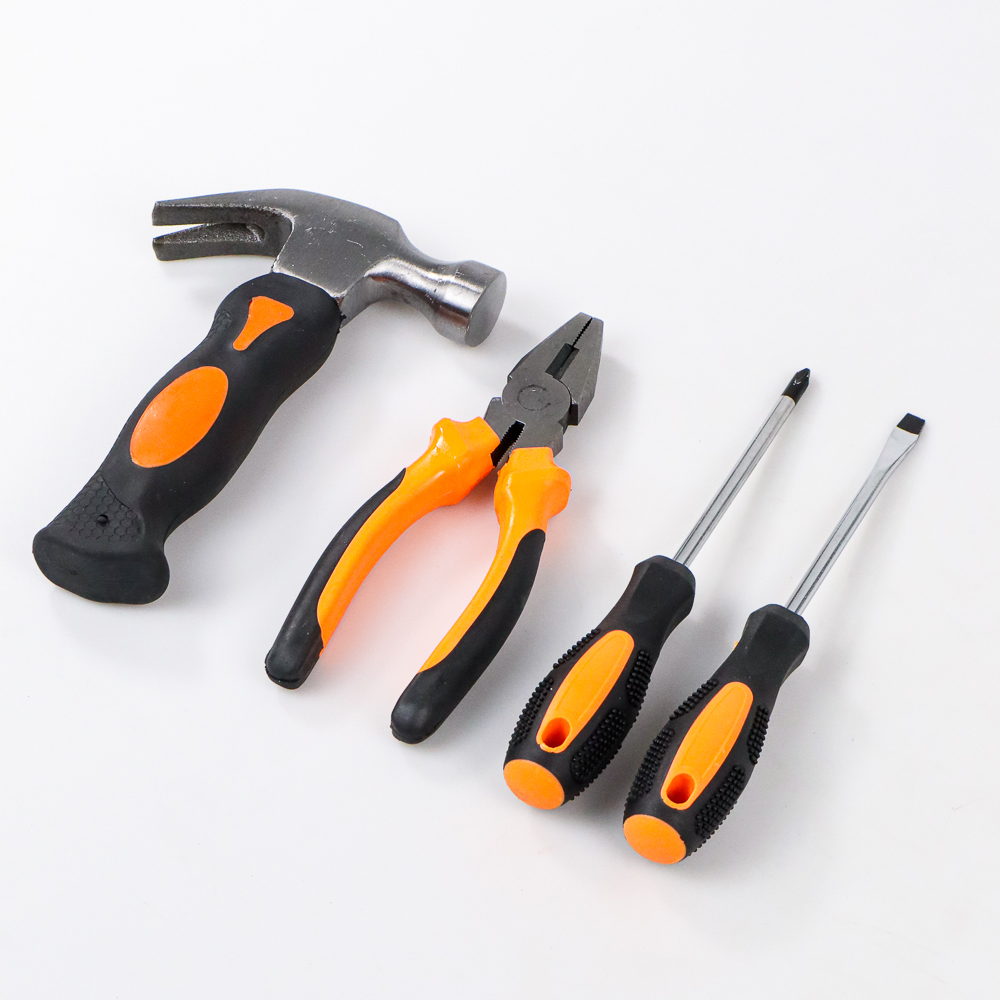 Alat Set Perkakas Tang Palu Obeng Cutter Meteran 8in1
